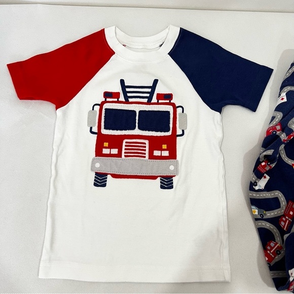 Carter's 3 Pcs Pajama Set Kids Size 5 Years Boys Firefighter Medical Print Blue - Picture 4 of 6